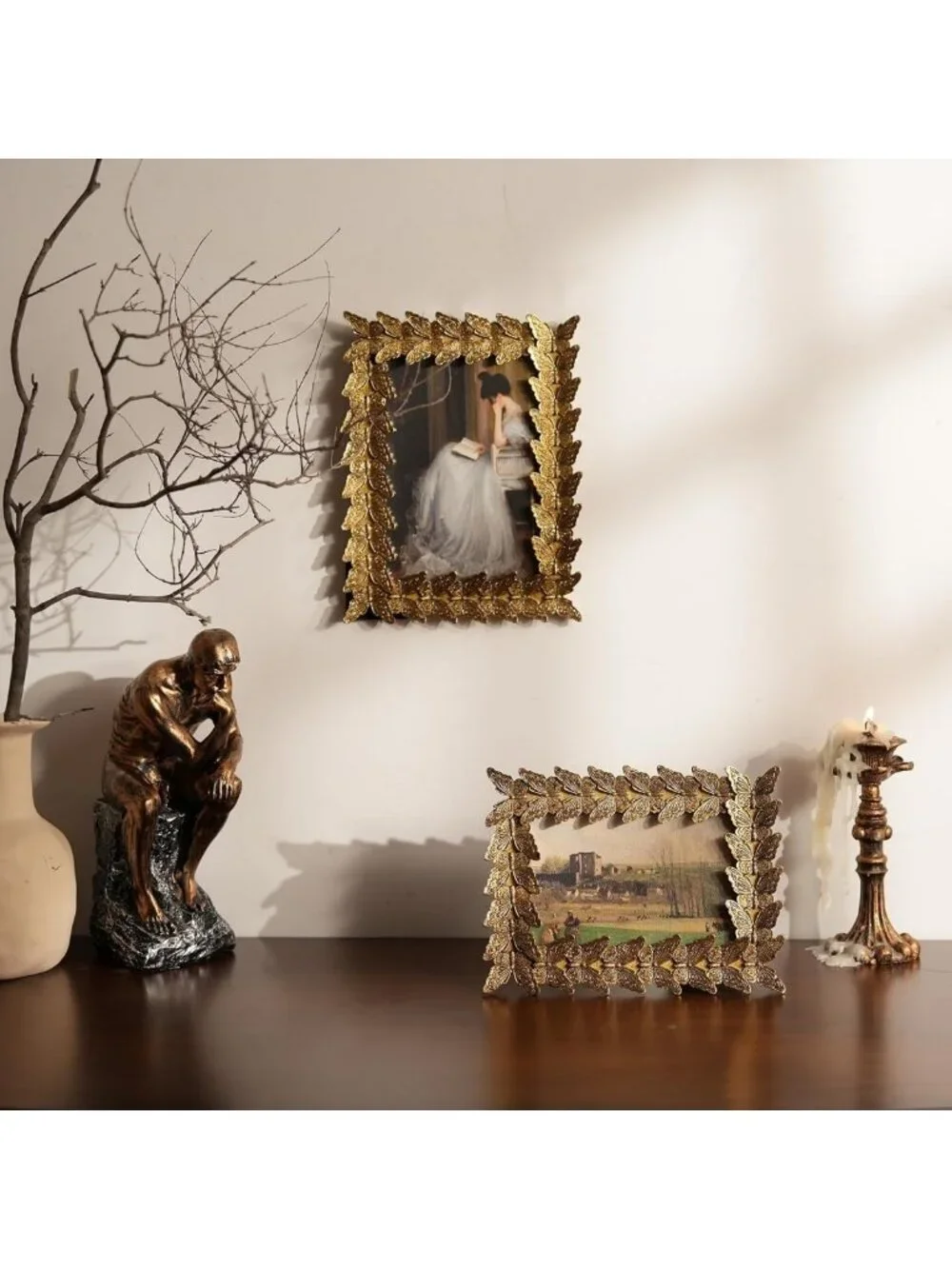 Vintage Gold 4x6 Photo Frame | Retro Butterfly Design for Home Decor & Gifts